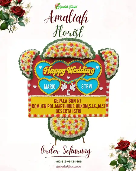 Papan Bunga Pernikahan Jati Mudik